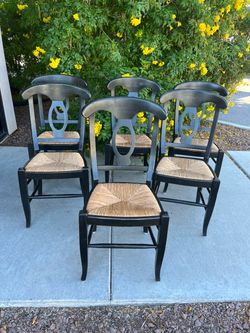 Set of 6 Pottery Barn Napoleon dining chairs ( can deliver for $10 )