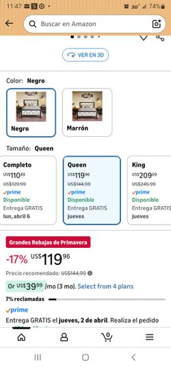 Metal  Bed  Queen  Nuevo 