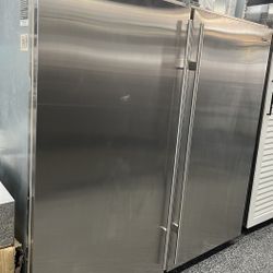 Built In Sub Zero Upright Column Fridge And Freezer Set 72”