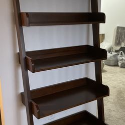 Pottery Barn Studio Wood Ladder Shelf - Espresso