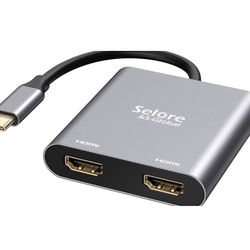 USB-C to Dual HDMI Adapter (4K)