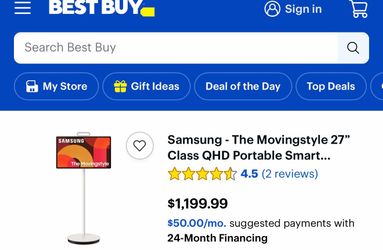 New Samsung Movingstyle 27” QHD