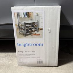 Brightroom Rolling 4-Tier Shoe Rack - NEW!