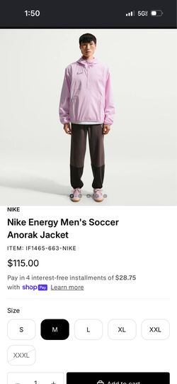 Nike Energy Men's Soccer Anorak Jacket