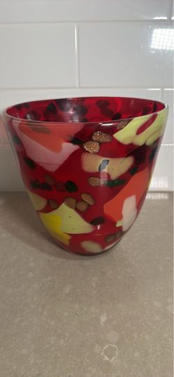 Multicolor Art Glass Vase