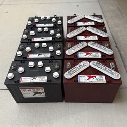(4) Trojan T1275 12Volt 150Ah DeepCycle batteries & (4) Trojan Black 12Volt Deep Cycle Batteries