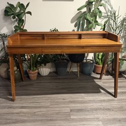 CB2 Drommen 3 Drawer  Wood Desk.