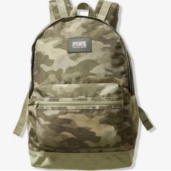 Victoria's Secret PINK Campus Backpack Green Camouflage