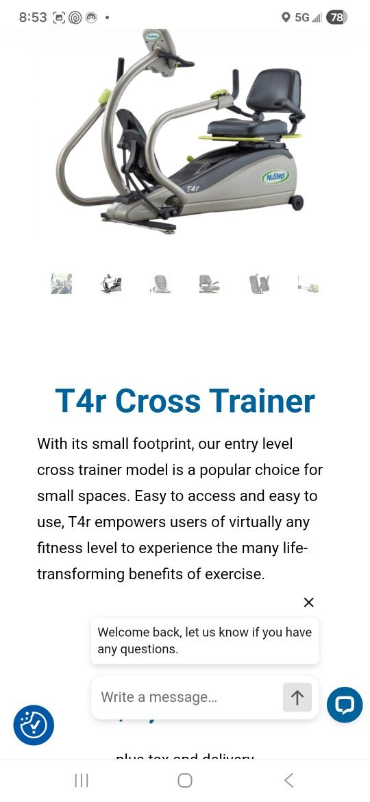 Nustep T4r Recumbent Bike