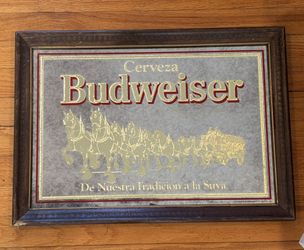 1980s Vintage Budweiser Mirror