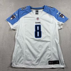 Nike Tennessee Titans Jersey Women’s Large White Marcus Mariota On Field #2654