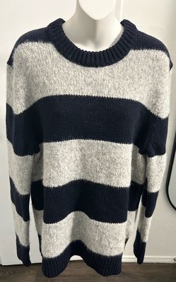 Banana Republic Striped Knit Pullover Crew Neck Sweater Long Sleeve L