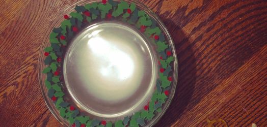 12 glass Christmas plates