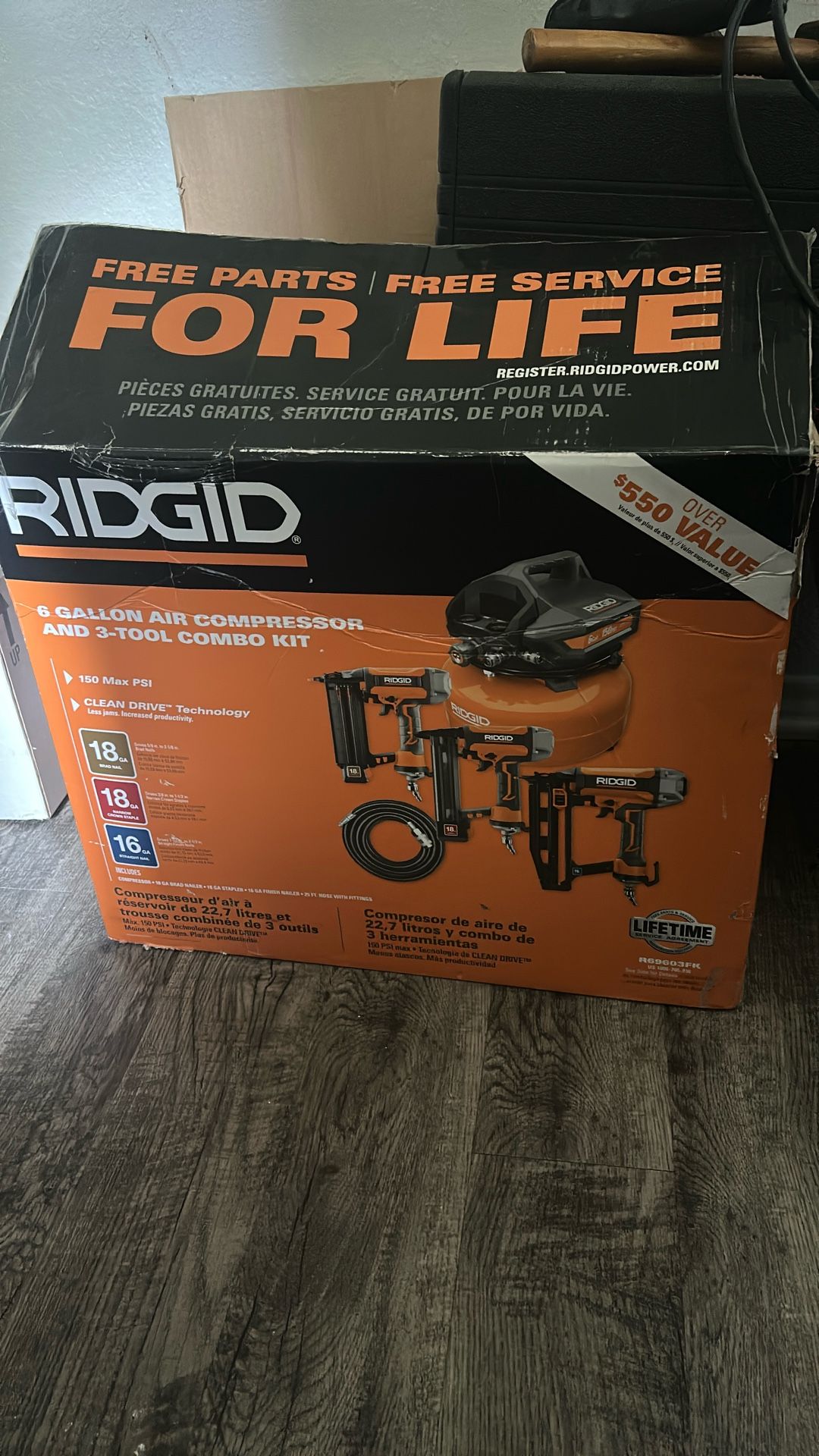 Air Compressor Kit And 3 Tool Combo