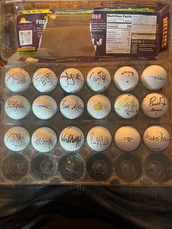 Signed golf balls