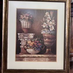 Large Framed Floral Print