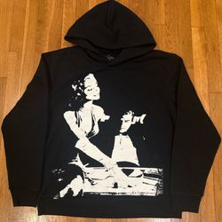 Black & White Graphic Hoodie Size L
