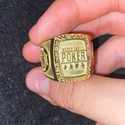 2017  WORLD SERIES POKER RING GOLD PLATED