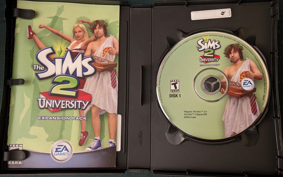 Choice: PC CD-Rom Computer Laptop Video Game The Sims 2 Expansion Pack Open for Business OR University 1+2 Laptop
