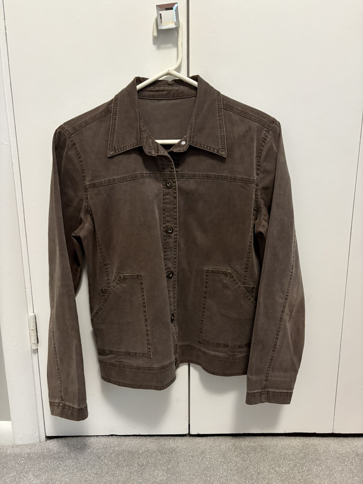 Brown New Denim Jacket With Metal & Blinge Buttons