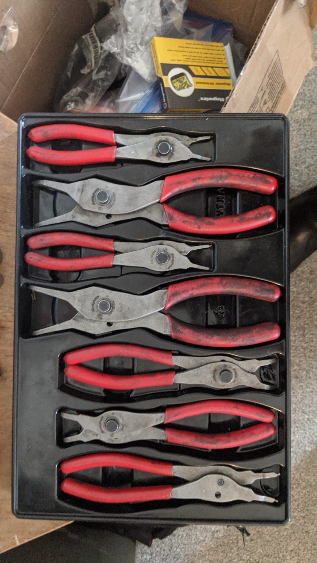 Snap-on Tools 7-piece Convertible Snap-ring Pliers Set