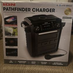 Ion Audio Pathfinder Charger, Bluetooth Portable Speaker with Wireless Phone Charging