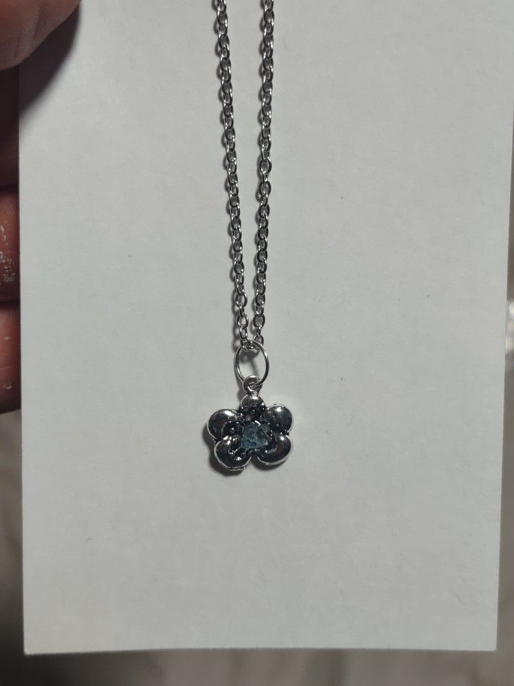 flower blue apatite necklace