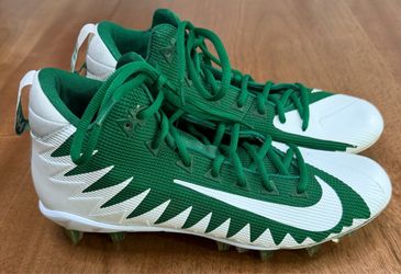 NIKE - Men’s Alpha Menace Pro Football Cleats (Mid) | Green & White | Size 10.5