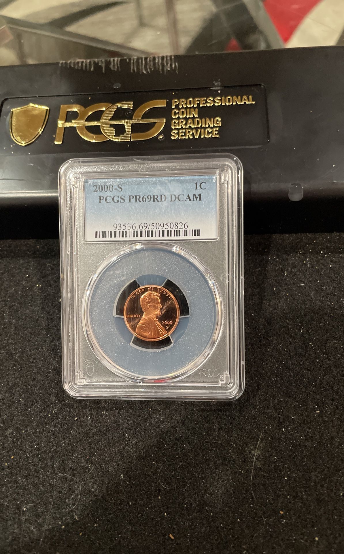 2000 S Gem Proof Lincoln Penny Graded At PR69 Deep Cameo Bright Red A-14