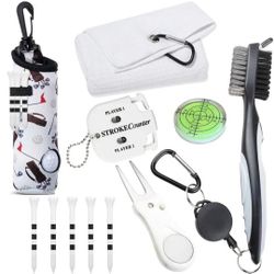 7pcs Golf Accessory Kit (White)