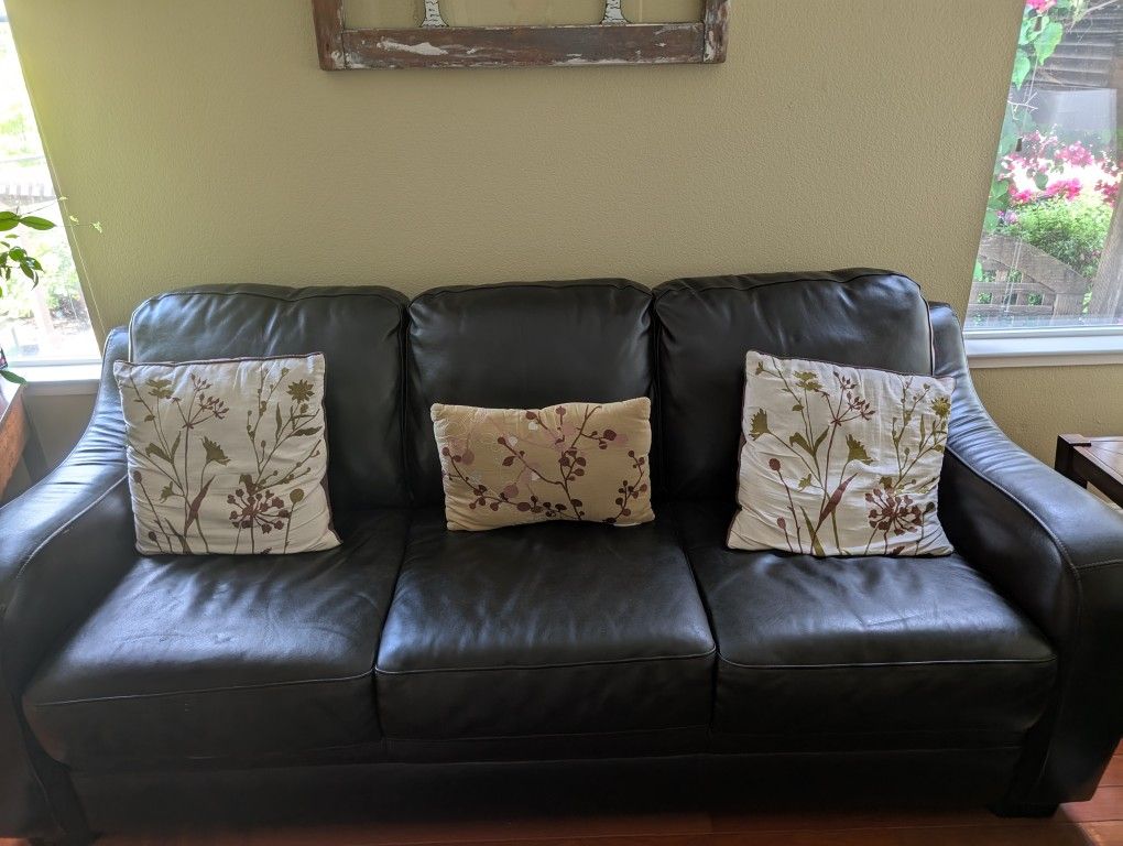 Leather Loveseat And Sofa