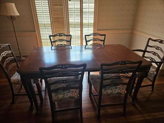Dining set and six chairs