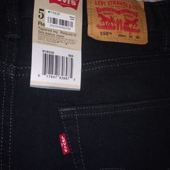 Levi's Strauss 550 Black Color Jeans NEW