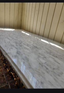 Antique Marble/Gold end table