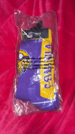 New Minnesota Vikings Youth Crew Socks – NFL Team Apparel
