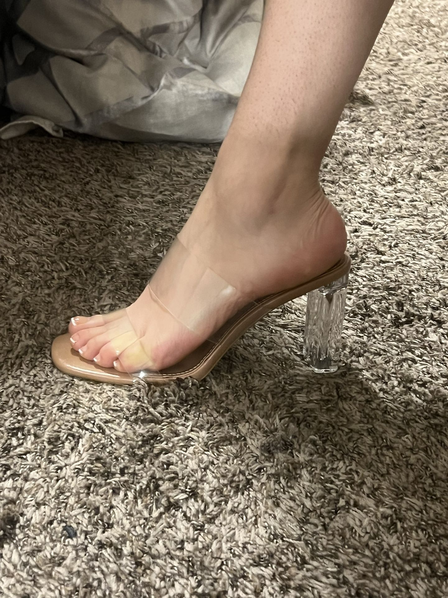 CLEAR CUTE HEEL ZARA 9