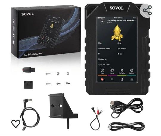 Sovol 5" IPS Touch Screen with Klipper Firmware Pre-Installed for Sovol SV06 Plus 3D Printer, Assist SV06 Plus Speed up to 350mm/s