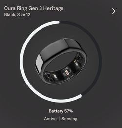 Oura Ring Gen 3 Heritage Black Size 12