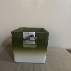 Brand New Set Of 2 Storage Bins Issac Jacobs 
