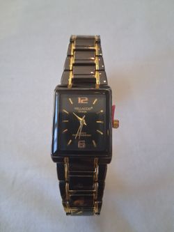 Vellaccio Grande Black & Gold Quartz Watch – Excellent Condition