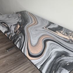 Handmade Epoxy Resin Desk – 6ft Long