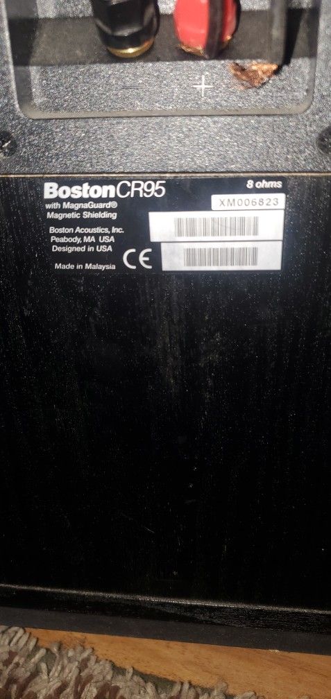 Boston Cr 95 Black Tow Speakers