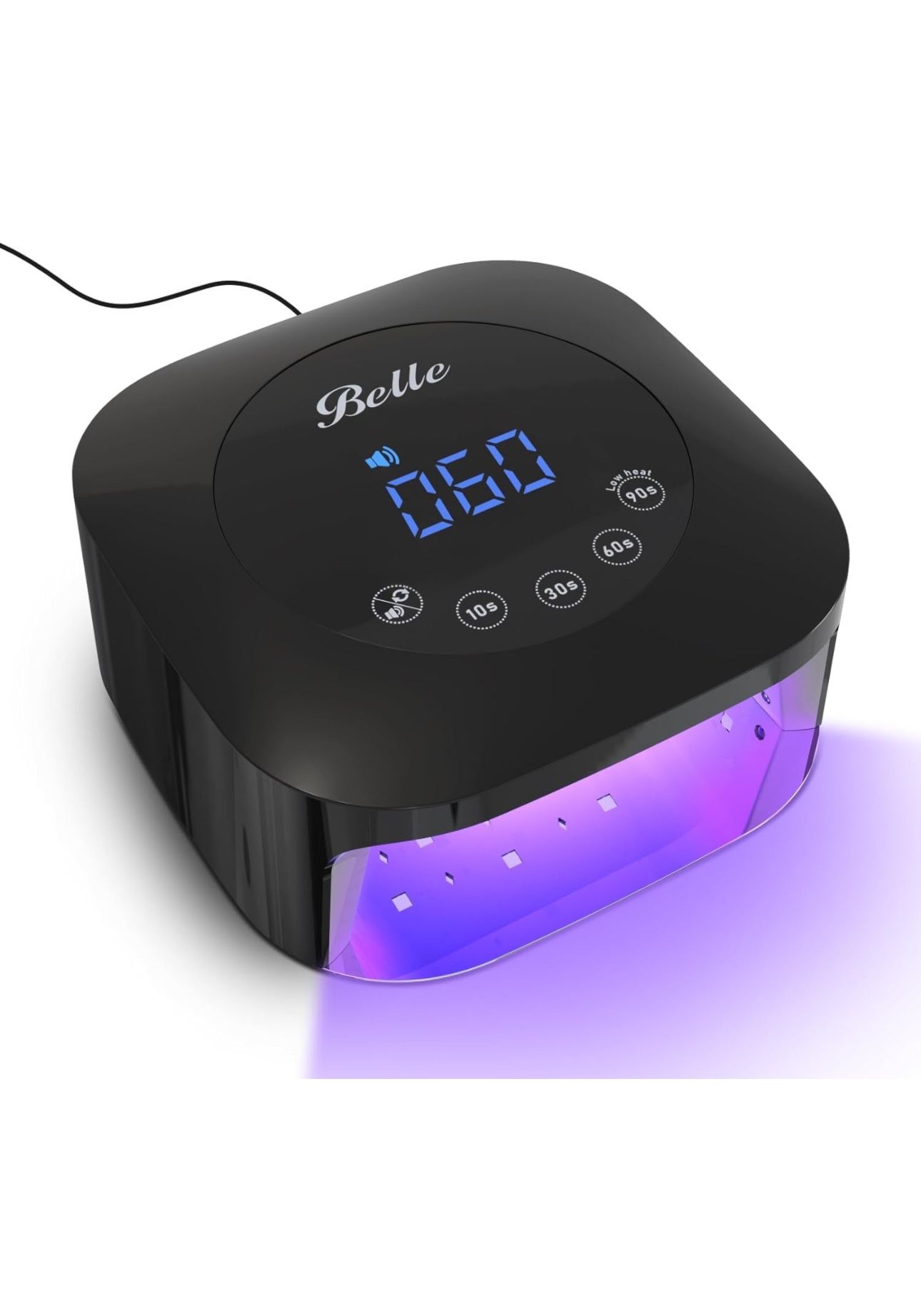 Belle UV LED Nail Lamp, 54W Professional UV Nail Light for Gel Polish with Large LCD Touch Screen, Automatic Sensor and 4 Timer Settings, Salon-Qualit