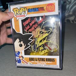 Signed Kid Goku Funko Pop