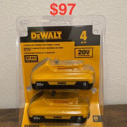 DEWALT - 20V MAX Compact Lithium-Ion 4.0Ah Battery Pack (2 Pack)
