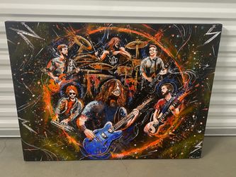 Foo Fighters Canvas Hand Painting