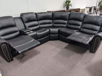New black power recliner sectional couch / free delivery