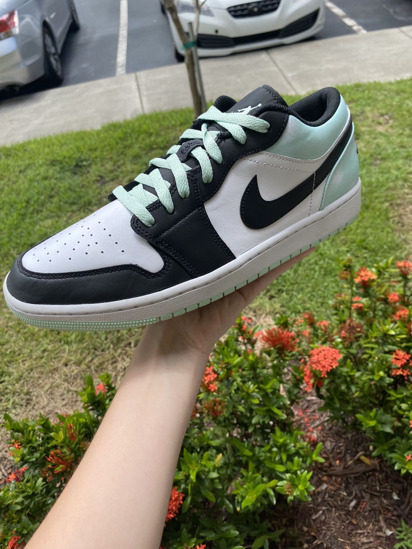 Nike Air Jordan 1 Low SE Tie Dye White Mint Foam Black DM1199 100 Mens Sz 11.5