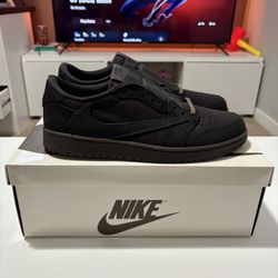 Travis Scott x Jordan 1 Low Velvet Brown Size 10.5