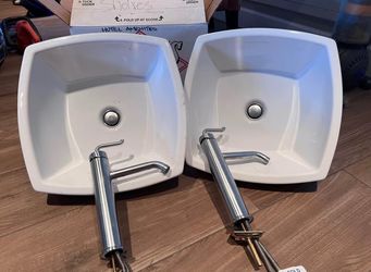 Kohler Purist Vessel Faucets with Decolav Vessel Sinks